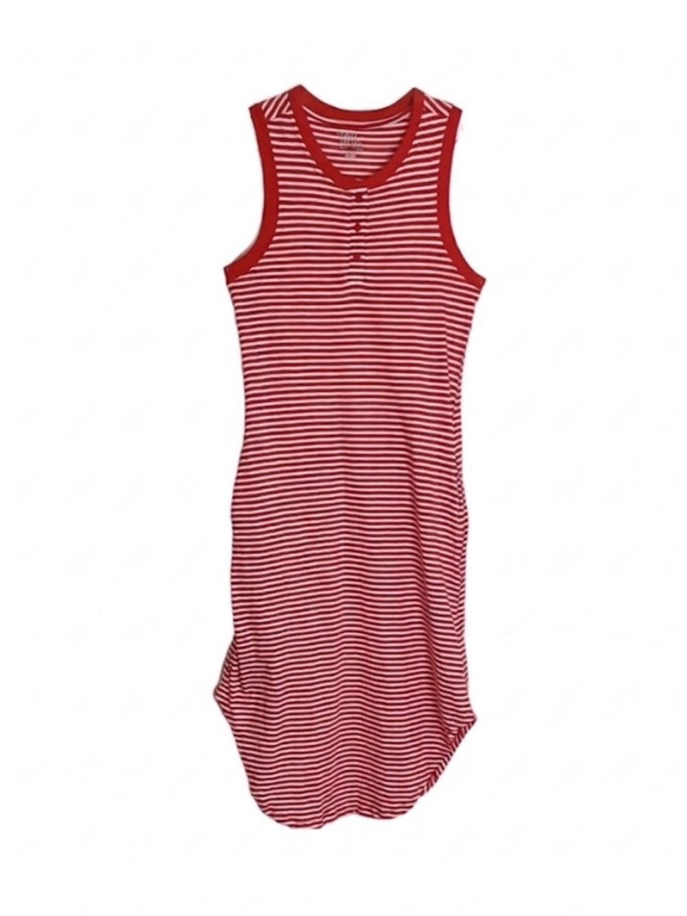 TIME and TRU Striped Sleeveless Dress, Women’s S, Red White